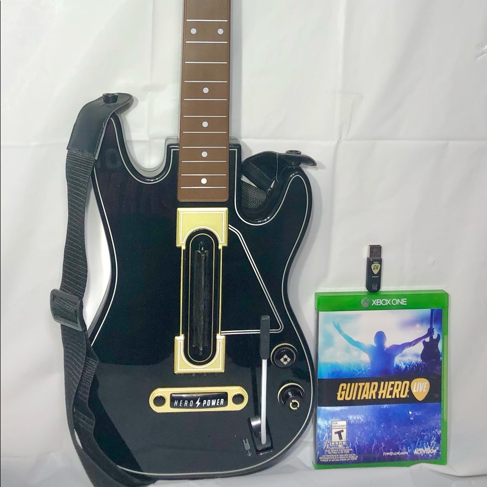 Guitar Hero Live Bundle Xbox One Game, Guitar, Dongle